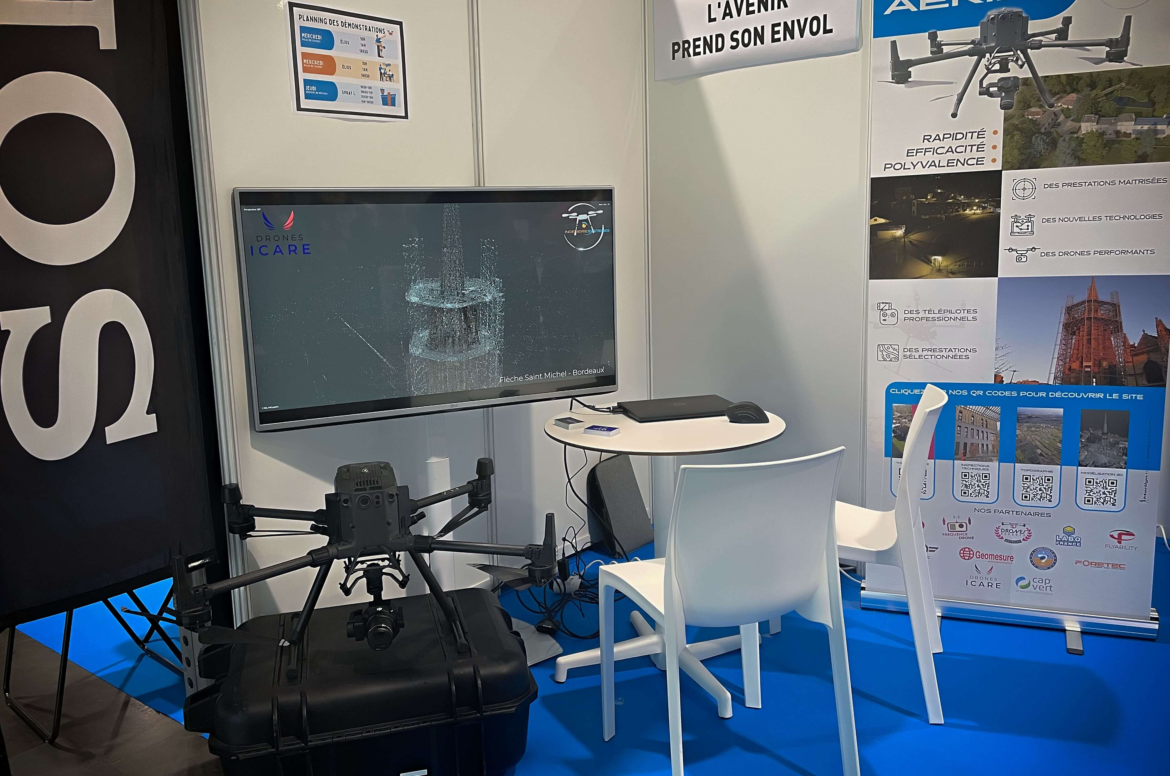 Stand partenaire de Drones Icare à l’UAV Show 2023 de Bordeaux-Mérignac