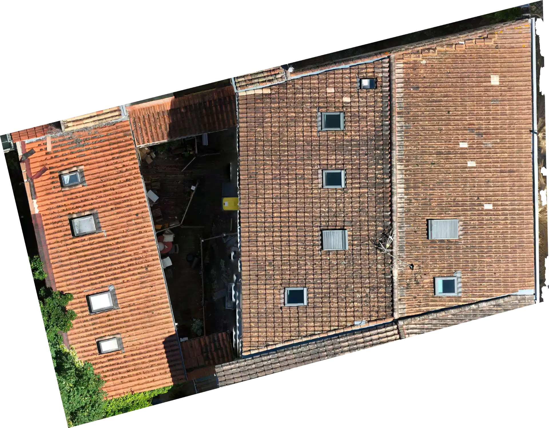 Orthophoto rectifiée de la toiture d’un second immeuble de la copropriété, Bordeaux centre