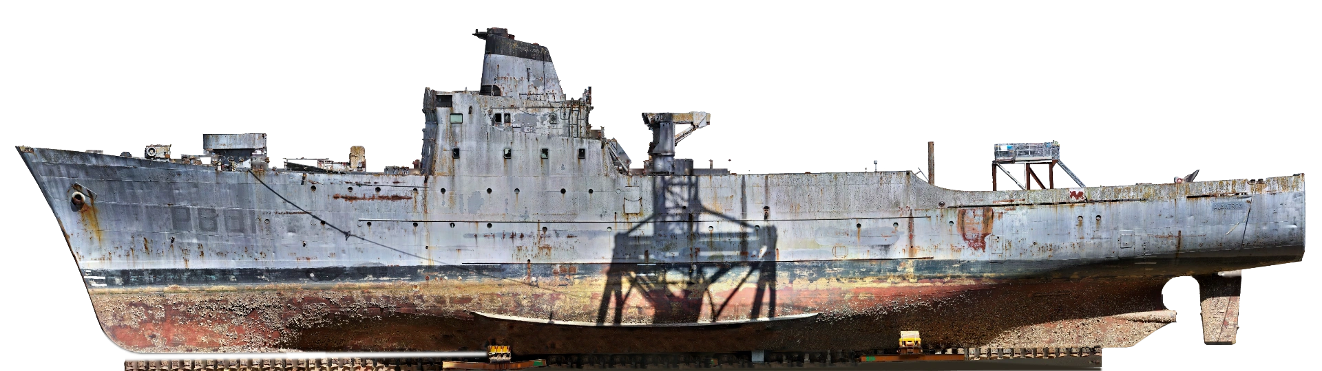 Orthophoto du profil bâbord de l’Albatros, générée à partir du modèle 3D photogrammétrique