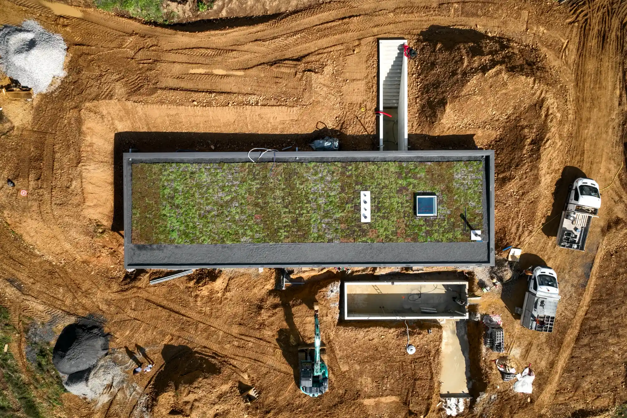 Suivi par drone d’un chantier de toiture végétalisée en Corrèze