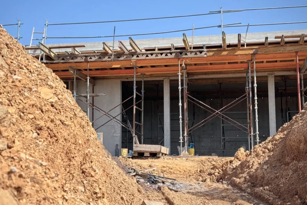 Photographie du gros œuvre d’un projet immobilier en cours de construction